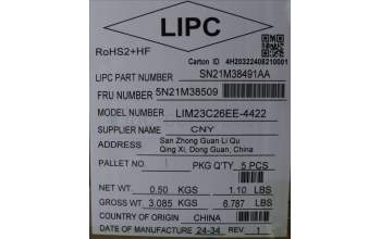 Lenovo 5N21M38509 NB_KYB 4C4TT50N-BK-CHY-EST