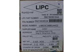 Lenovo 5N21M38534 NB_KYB 4C4TT50B-BK-CHY-BEL