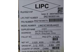 Lenovo 5N21M38570 NB_KYB 4C4TT50B-BK-CHY-UK