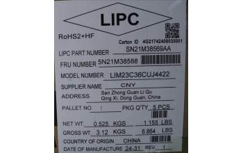 Lenovo 5N21M38588 Keyboard Internal, Canadian French English, Black, Backlight, UK