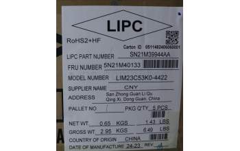 Lenovo 5N21M40133 NB_KYB 4C6TT50N-BK-CHY-KOR