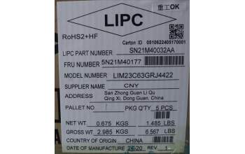 Lenovo 5N21M40177 Keyboard Internal, Greek, Black, Backlight, w/Number, US