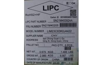 Lenovo 5N21M40205 NB_KYB 4C6TT50B-BK-CHY-KOR