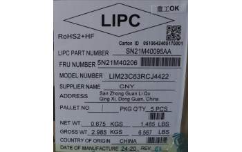 Lenovo 5N21M40206 NB_KYB 4C6TT50B-BK-CHY-TC