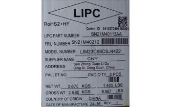 Lenovo 5N21M40212 Keyboard Internal, Czech/Slovak, Black, Backlight, w/Number, UK