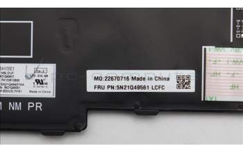 Lenovo 5N21Q49561 Keyboard Internal, US English, Black, Backlight, w/Number