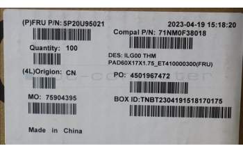 Lenovo 5P20U95021 M.2 2280 G4 SSD Thermal Pad