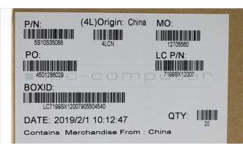 Lenovo 5S10S35088 SCREW SCREW L 81MV 2.5D 4.0L K 4.5D 0.8T