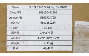 Lenovo 5S60R34725 MB Shielding 3N 81GC