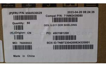 Lenovo 5S60S36629 DIMM SHIELDING C 82XW