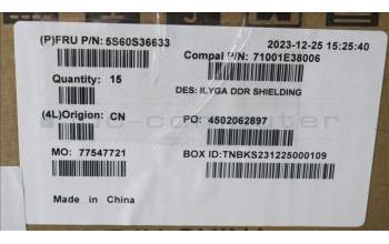Lenovo 5S60S36633 DIMM SHIELDING C 83FD