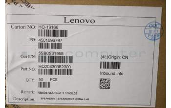 Lenovo 5SB0S31958 SPEAKERINT H 82N4 L+R