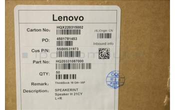 Lenovo 5SB0S31973 Speaker H 21CY L+R