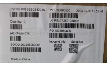 Lenovo 5SB0S32016 SPEAKERINT Speaker WT 82XK L+R