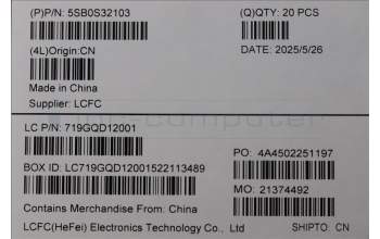 Lenovo 5SB0S32103 Speaker L 83LU