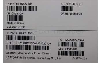 Lenovo 5SB0S32106 SPEAKERINT L 83F3 L+R