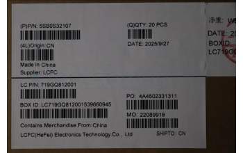 Lenovo 5SB0S32107 SPEAKERINT L 83M3(L+R)