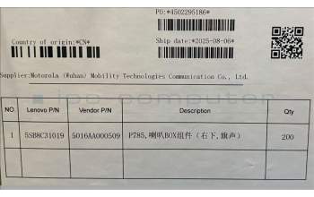 Lenovo 5SB8C31019 TB361FU box_R down&*5016AA000509 CS