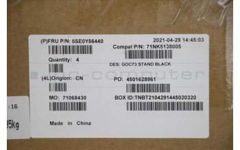 Lenovo 5SE0Y56440 STAND Monitor stand, Black, AIO 3 27