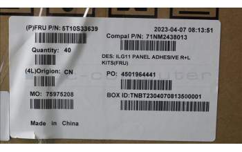 Lenovo 5T10S33639 TAPE Removable Tape (R+L)*5 C 82XW