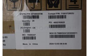 Lenovo 5T10S33736 Removable Tape R+L C 21LE