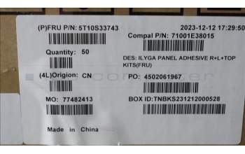 Lenovo 5T10S33743 Removable Tape R+L+Top C 83FD