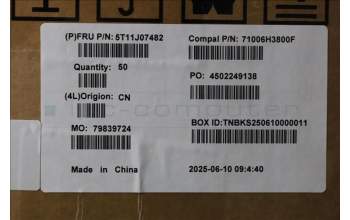 Lenovo 5T11J07482 Removable Tape R+L+TOP C 83JH