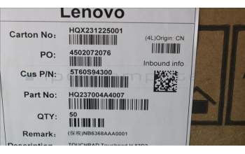 Lenovo 5T60S94300 Touchpad 83D2,Arctic Grey