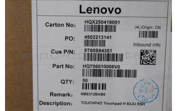 Lenovo 5T60S94351 Touch pad 83JU Seashell