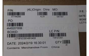 Lenovo 5T71N42565 TOUCHPEN FRU WCM 201110C5 D9.5 BP4