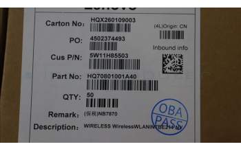 Lenovo 5W11H85503 Wireless,WLAN,INT,BE211 NV