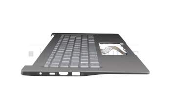 6B.A0MN2.014 Original Acer Tastatur inkl. Topcase DE (deutsch) silber/silber mit Backlight