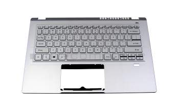 6B.AB1N2.001 Original Acer Tastatur inkl. Topcase US (englisch) silber/silber mit Backlight