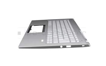 6B.ABLN2.014 Original Acer Tastatur inkl. Topcase DE (deutsch) silber/silber mit Backlight