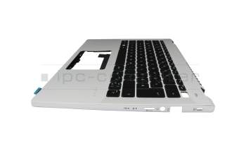 6B.KF2N2.014 Original Acer Tastatur inkl. Topcase DE (deutsch) schwarz/silber mit Backlight
