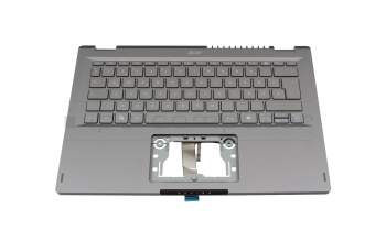 6B.KT4N8.020 Original Acer Tastatur inkl. Topcase DE (deutsch) silber/silber mit Backlight