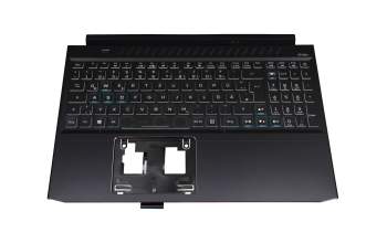 6B.Q7YN2.016 Original Acer Tastatur inkl. Topcase DE (deutsch) schwarz/weiß/schwarz mit Backlight (Anschlusskabel 29mm)