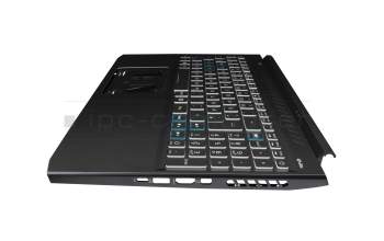 6B.QAUN2.014 Original Acer Tastatur inkl. Topcase DE (deutsch) schwarz/schwarz mit Backlight (Anschlusskabel 16mm)