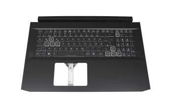 6B.QC6N2.014 Original Acer Tastatur inkl. Topcase DE (deutsch) schwarz/weiß/schwarz mit Backlight