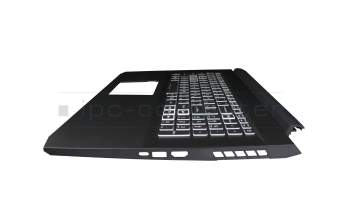 6B.QCUN2.009 Original Acer Tastatur inkl. Topcase UA (ukrainisch) schwarz/weiß/schwarz mit Backlight