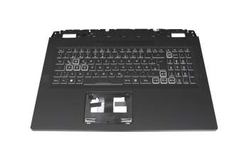 6B.QLGN2.014 Original Acer Tastatur inkl. Topcase DE (deutsch) schwarz/weiß/schwarz mit Backlight
