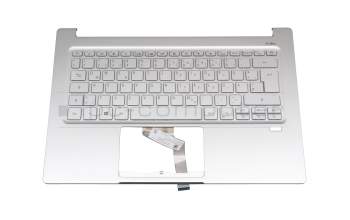 6BA0MN2014 Original Acer Tastatur inkl. Topcase DE (deutsch) silber/silber mit Backlight
