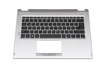 6BA4EN1020 Original Acer Tastatur inkl. Topcase DE (deutsch) schwarz/silber mit Backlight