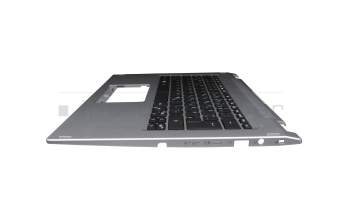 6BA4EN1020 Original Acer Tastatur inkl. Topcase DE (deutsch) schwarz/silber mit Backlight