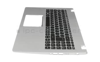 6BH5KN2014 Original Acer Tastatur inkl. Topcase DE (deutsch) schwarz/silber mit Backlight