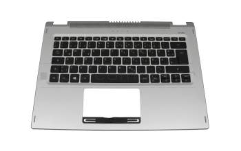 6BHQ7N1020 Original Acer Tastatur inkl. Topcase DE (deutsch) schwarz/silber mit Backlight