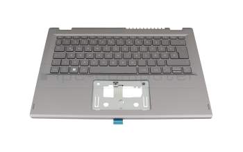 6BKHKN7011 Original Acer Tastatur inkl. Topcase DE (deutsch) grau/grau mit Backlight