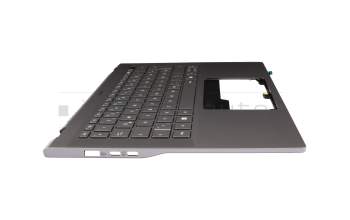 71003FBO02I Original Compal Tastatur inkl. Topcase DE (deutsch) grau/grau mit Backlight