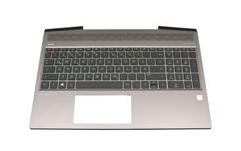 71NG9332042 Original HP Tastatur inkl. Topcase DE (deutsch) grau/grau mit Backlight