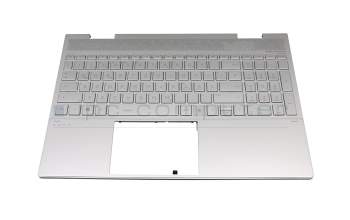 71NII432064 Original HP Tastatur inkl. Topcase DE (deutsch) silber/silber mit Backlight (DSC Grafik)